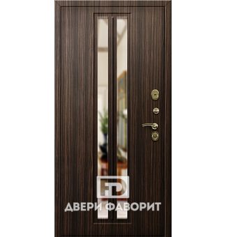 Одностворчатая дверь с зеркалом и МДФ