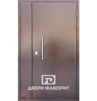 двустворчатая дверь с окрасом цинкогрунт