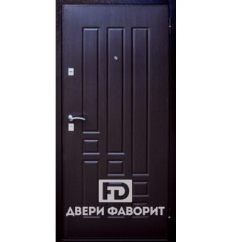 Металлическая дверь с чёрным МДФ с двух сторон