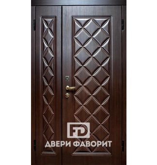 двустворчатая дверь из металла с мдф отделкой